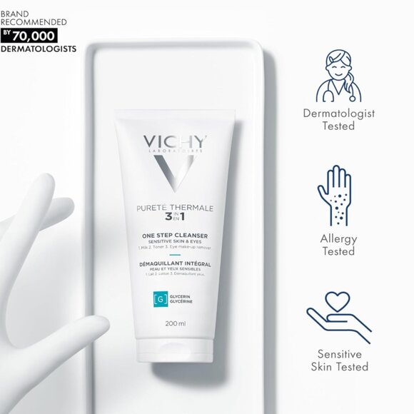 Vichy Pureté Thermale 3-in-1 One Step Facial Cleanser 200ml | NEW SKINCARE - Picture 4 of 4